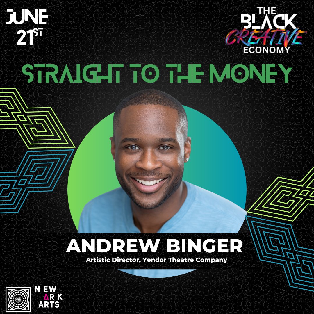 Are you ready to get Straight To The Money? Don't miss this dynamic panel discussion, hosted by Newark Arts and moderated by Chris Watson, on Wed, June 21st at The Black Creative Economy Summit! 
REGISTER: newarksymphonyhall.org/events/black-c…
#NewarkArts #BCESummit