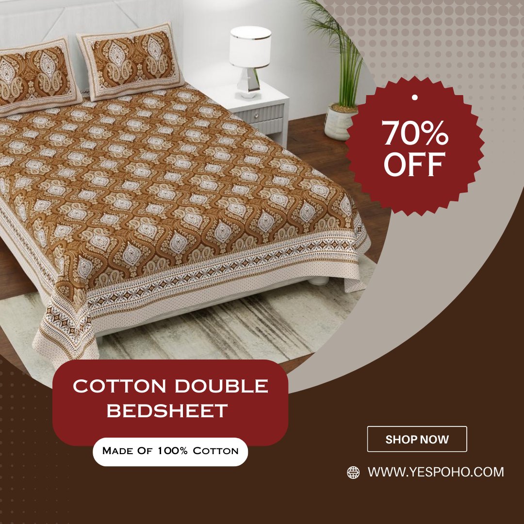 Yespoho's tweet image. Checkout our new collection of Hand Block Printed Cotton Double Bedsheet With Stitched Pillow Cover, hurry up and grab the deal now
#bedsheet #handblockprinted #doublebedsheet #bedhseetwithpillow #traditionalwear #gown #saree #suit #dupatta #yespoho #india