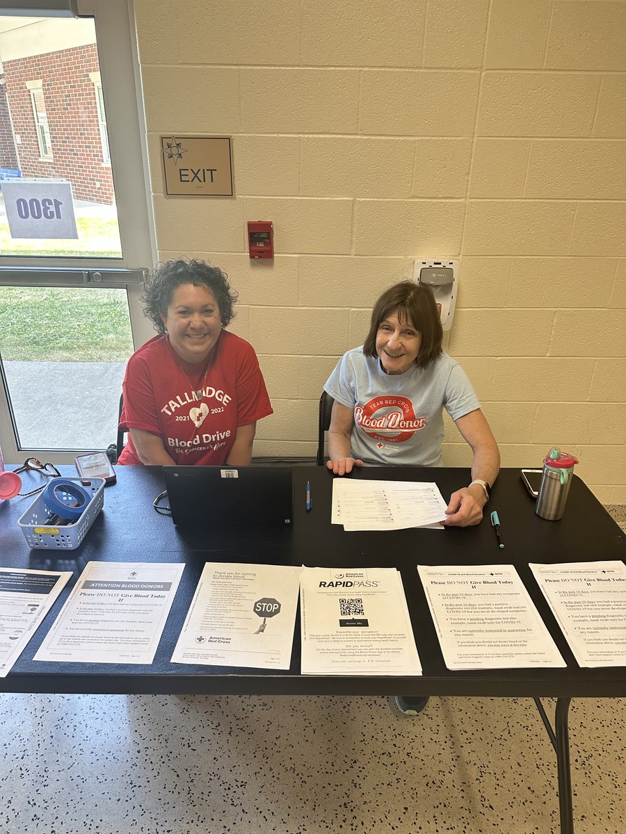 The American Red Cross will be at THS today until 1pm.  Come join William who is donating for the 100th time today! 

With every blood donation, the Red Cross gives the class of 2024 a little more towards their scholarship fund - Kai Ballew from the Class of 2023 was awarded $750