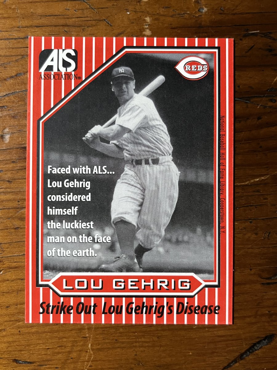 Standing with @SlangsOnSports and all of those in the fight -- stay strong!  Let's make every day #LouGehrigDay, raise awareness and end ALS. @LG4Day