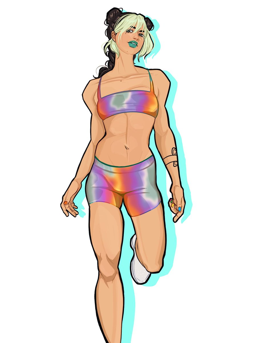 mareee333's tweet photo. a quick jolyne 
happy summer &amp; happy pride :) https://t.co/ybXwSkFdZX