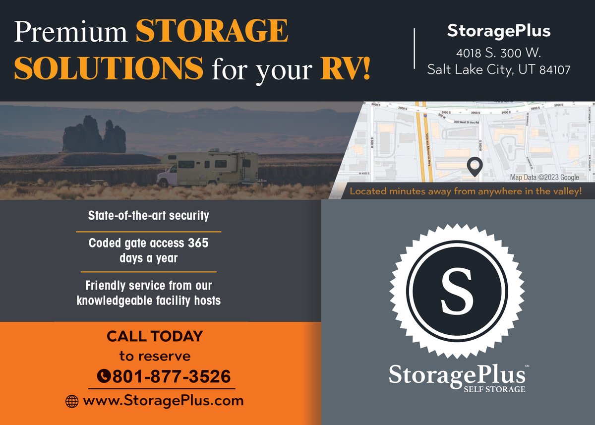 StoragePlusCorp's tweet photo. Yikes! Long time no chat. We've been a little busy... working hard to bring you the best outdoor RV storage solutions in the Salt Lake Valley! Fresh asphalt just hit the ground and StoragePlus Salt Lake is your place for brand new, fully paved RV parking. Don't wait, reserve now! https://t.co/j6cn7k4ATr