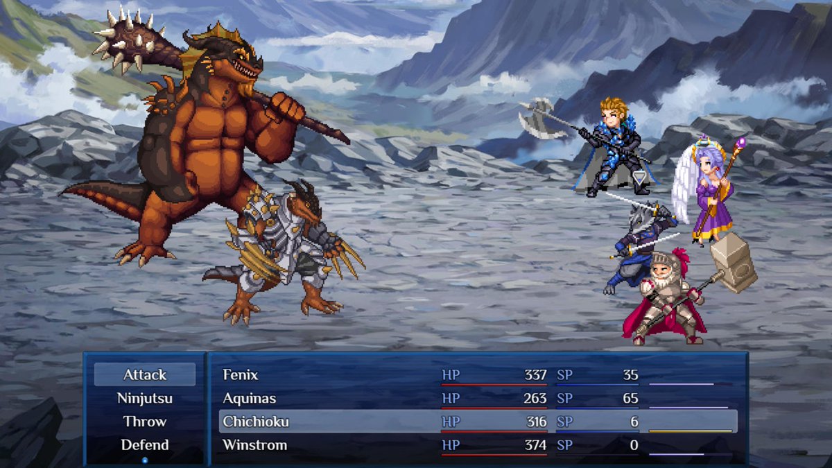 OneFenixDown's tweet image. Hi #PitchYaGame!
 
OFD follows the classic JRPG formula of FFIV &amp;amp; FFVI - games we fell in love with

It is an epic RPG delving into an emotional story of war, redemption, and betrayal

Features: 
🎮 30+ hours of gameplay 
👪 14+ playable main characters
💬 Dynamic party dialogue