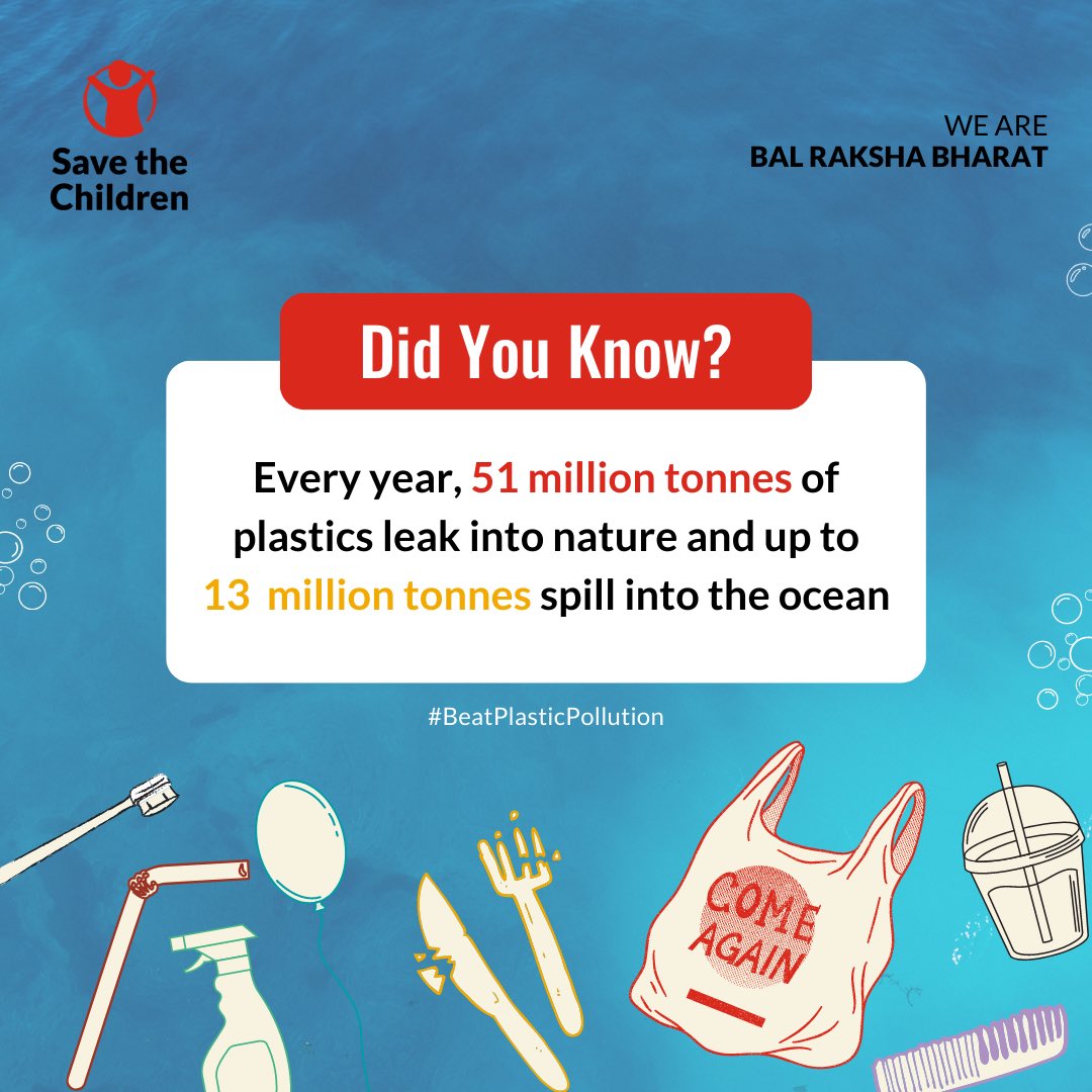 Plastic pollution harms vital ecosystems. It kills lakhs of marine animals each year and micro plastics contaminate our soil, water & food. As the #WorldEnvironmentDay2023 approaches, take the pledge to #BeatPlasticPollution to help create a sustainable future for our children.