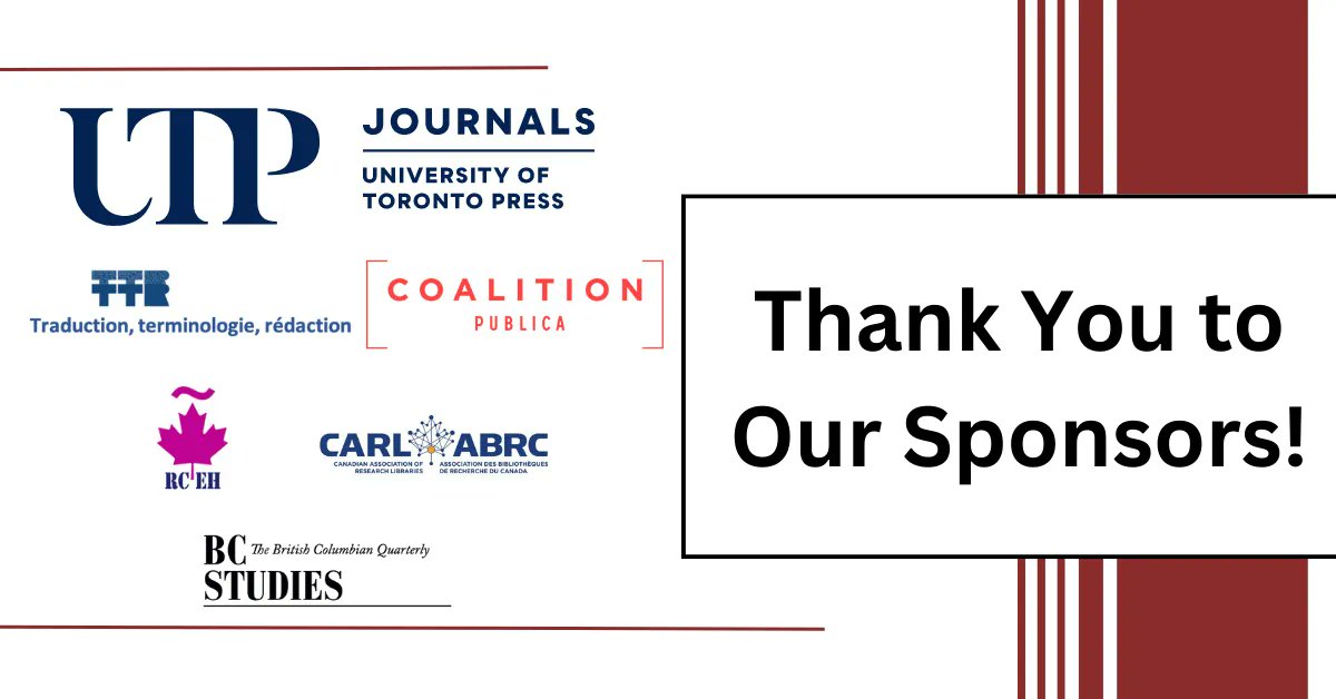 We would not have been able to put on such a successful Conference this year without the help of our sponsors!

Thank you for your ongoing support in our efforts to connect journals across Canada through networking, training, and resources