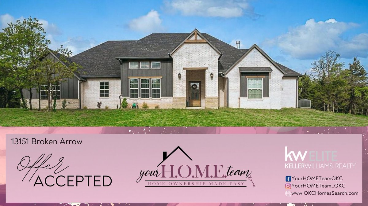 🥳Congratulations to our Buyers on their accepted offer!!👏👏👏 ✨🤩🏡🥳
#happybuyer #happybuyers #yourhometeam #yourhometeamokc #edmondrealestate #edmondrealtor #edmondhousesforsale #kwelite #kweliteokc #realestateokc #edmondhomes #edmondoklahoma #okcrealestate #okcrealtor