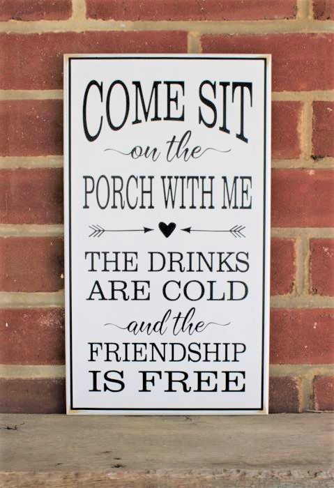 Come Sit on the Porch with Me #Welcome Sign for #Family and #Friends Porch Sign #PorchDecor #Housewarming Gift #SMILEtt23 #cwsigns etsy.me/3ITgoic via @Etsy