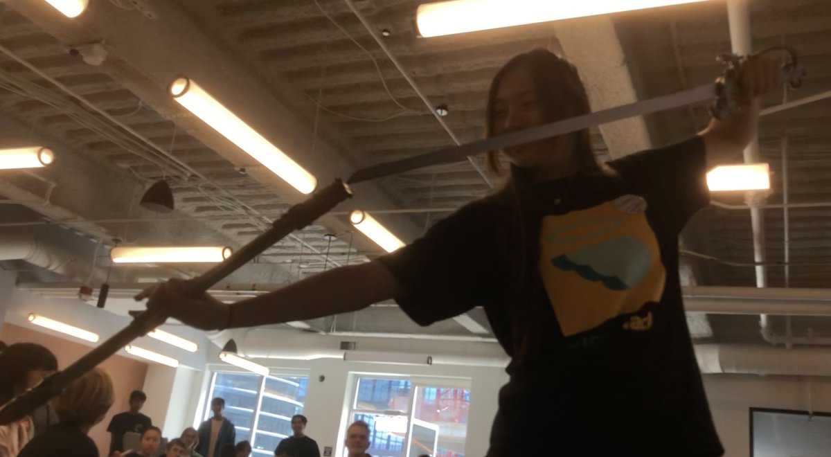 hackclub's tweet photo. Still thinking about AngelHacks last weekend, and let's just say... swords were involved ⚔️

What do you think is the best hackathon prize? https://t.co/f8QSQu4qCM