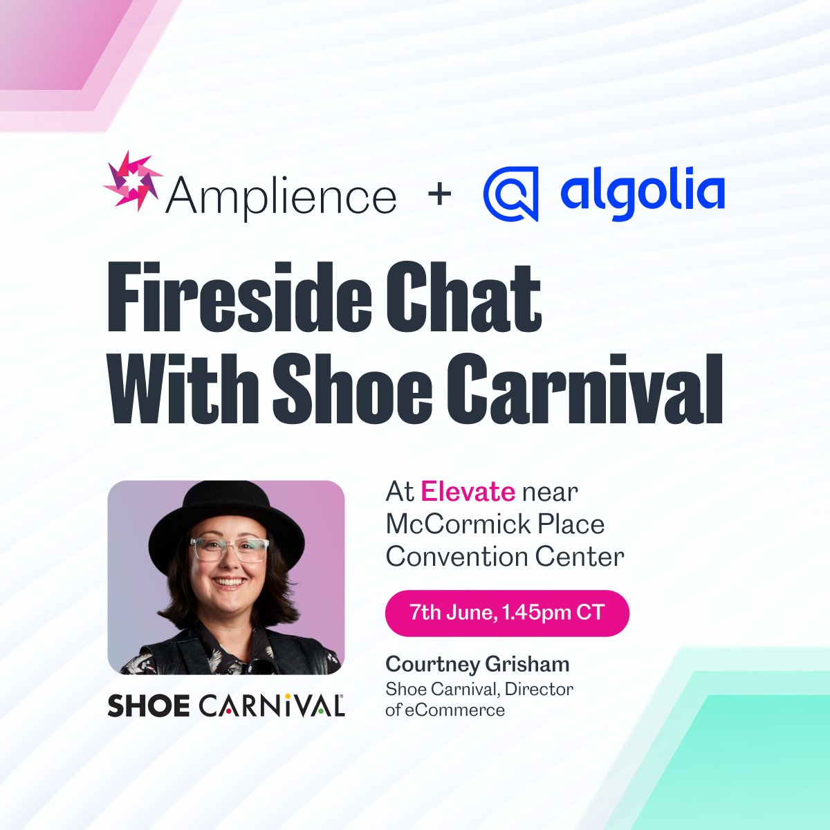 Amplience's tweet image. Want to know how to elevate conversions? 

Learn about @ShoeCarnival&apos;s headless journey w/ Courtney Grisham, Director of eCommerce at our live fireside chat, June 7th @ 1:45pm, just steps away from Connections!

RVSP: hubs.la/Q01S56yv0

#composablestorefront #ecommerce