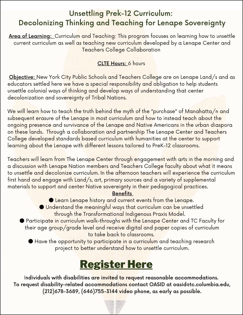 Tickets are now sold out! We look forward to seeing you all next Thursday! #Chancellorsday #lenape #iume #nycteachers

@LenapeCenter @TeachersCollege @EDixonRoman @Rachel_Talbert