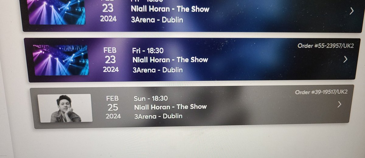 I have 2 extra tickets for Niall's show on 23/2 and 25/2 in Dublin but i dont have an international bank account so i cant resell the tickets through Ticketmaster. DM/reply to lemme know if u want the tickets and what money transfer ways may work for us!! #TheShowLiveOnTour2024