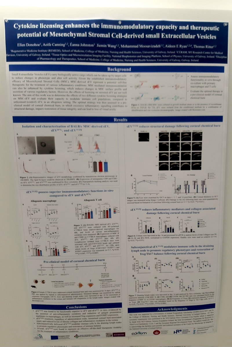 A fantastic few days here at the ISCT 2023 meeting in Paris @isctglobal, where I also had the opportunity to discuss my work on the immunomodulatory potential of cytokine licensed MSC-derived #ExtracellularVesicles. Really looking forward to tomorrow's EV translation event!