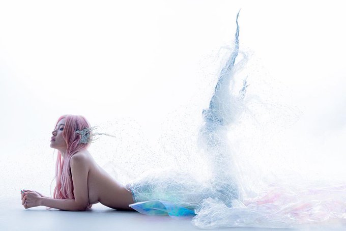 My take on "Little Mermaid" 🧜&zwj;♀️ The tail is made from recycled items, reminding us to be more aware<a href="/tag/sleepingwithjacques"class="tags"><span>#sleepingwithjacques</span></a>