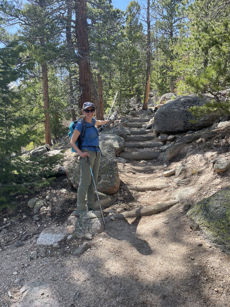 Before research, I had a few different jobs. I was hiking in Rocky Mountain last weekend and was reminded of one of them: I built these stairs with my trail crew! 9 years later and they are still looking good! I’m proud of my research papers but just as proud of this.