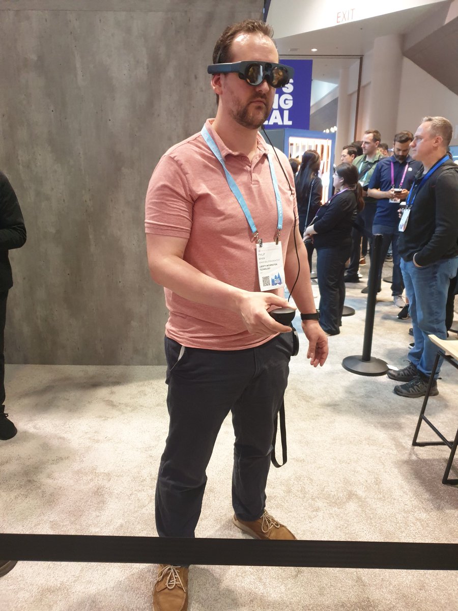 PhilipWhan's tweet photo. The #awe2023 Expo and Playground has been an amazing experience. I've been like a kid in a candy store interacting with the demonstrations and vendors today. Learning a ton about what companies at the forefront of VR, MR and AR are delivering.
#LibertyIT https://t.co/mlw5jaDhYy
