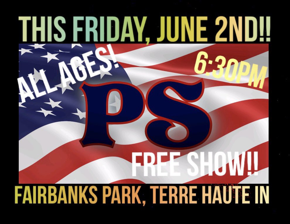 Tonight!! Terre Haute here we go!! and the best part is that it’s all ages and free!! #fairbankspark #tonight #thisfriday #thisfridaynight #terrehauteindiana #terrehaute  #psdyb #psdumpyourboyfriend #pfreakshow #pfreakshowband #livebands #thisweekend #livemusic #goodtimes