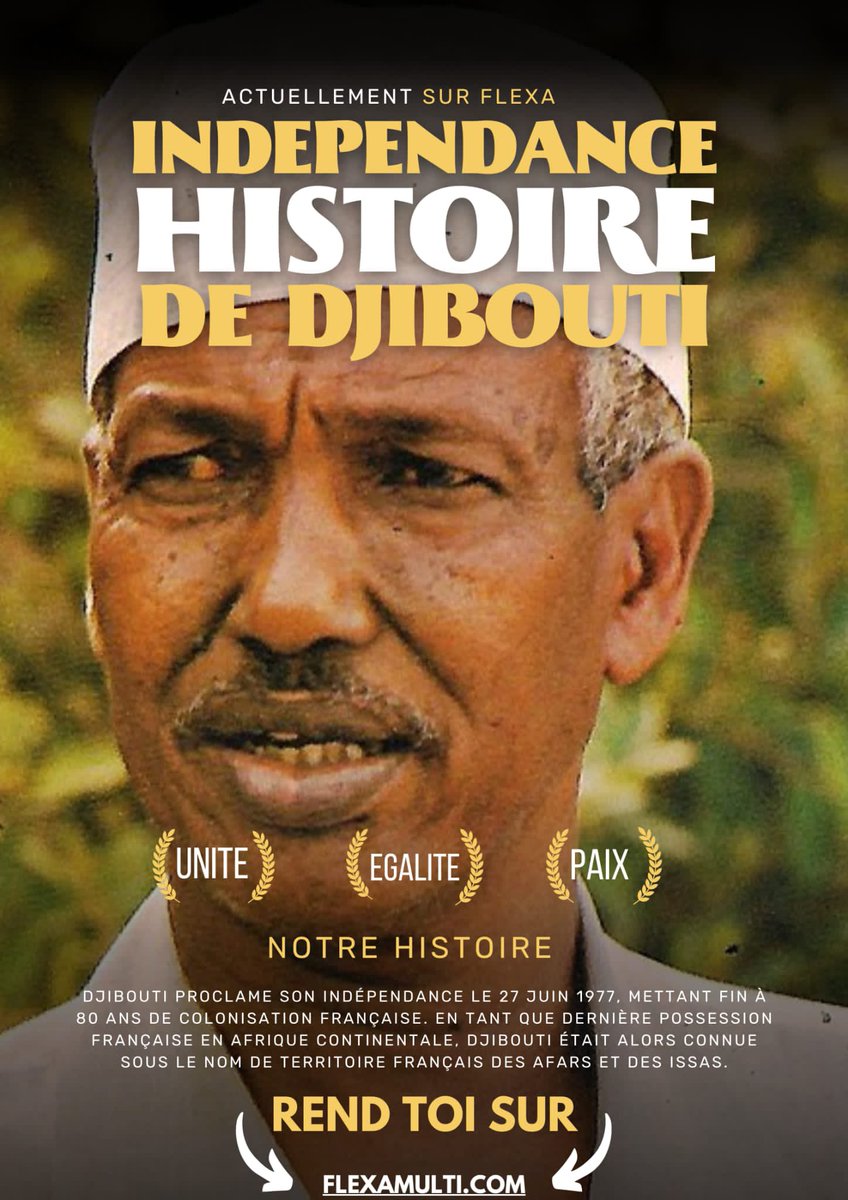 flexamultimedia's tweet photo. C’est le mois de juin , qui dis juin dit moi de l’indépendance de notre cher pays #Djibouti ,  retrouver actuellement sur FlexA des documentaires historiques 🇩🇯 inscrit toi ici et bénéficie de 3 jour gratuit sur la plateforme :
https://t.co/jPNFTKOTId https://t.co/24RdqmtbLT
