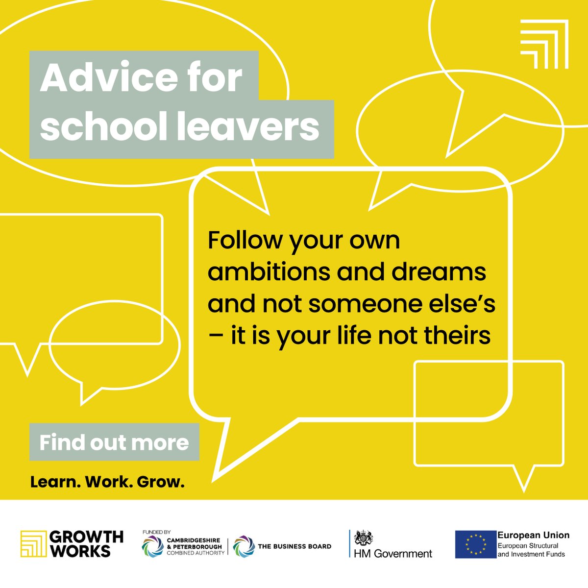 'Follow your own ambitions and dreams and not someone else’s– it is your life not theirs.' What advice would you give school leavers in 2023? #wisdom #advice #schoolleavers #nextsteps