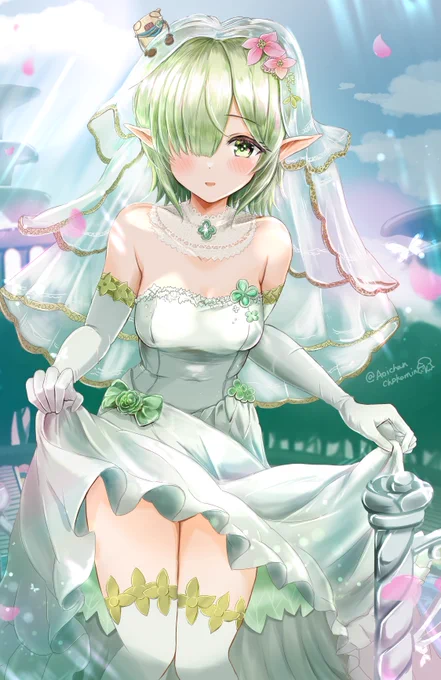 アオイちゃんお誕生日おめでとう～! ジューンブライド衣装でお祝い #プリコネR #アオイ誕生日
