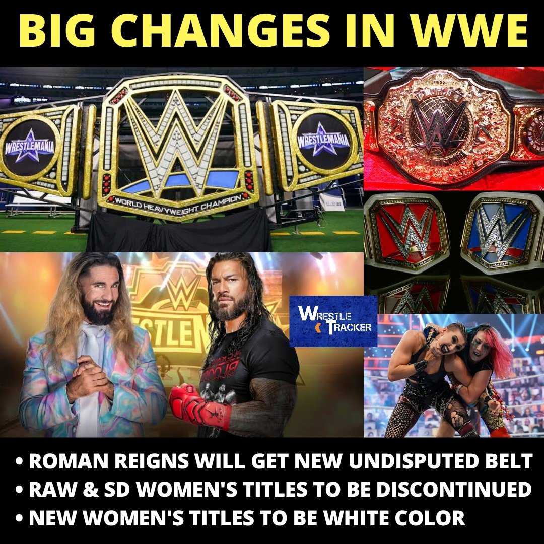 Women's titles will have similar white design as World Heavyweight Championship & Undisputed Title 

#WWE #SmackDown