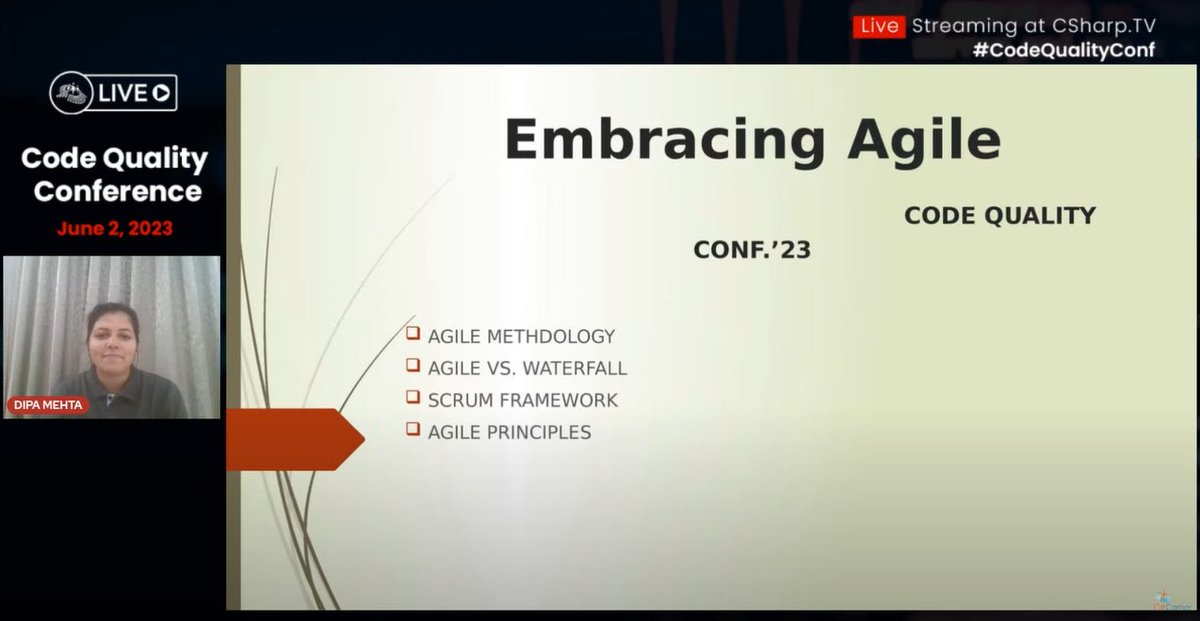 DpkTewatia's tweet photo. Having an absolutely amazing time at the Agile session with @DipaMehta345 The insights and discussions are mind-blowing. Learning so much about agile methodologies and how they can transform our work. Kudos to @DipaMehta345  for an outstanding session! 🙌 #AgileTransformation https://t.co/dZLmvpqfRG