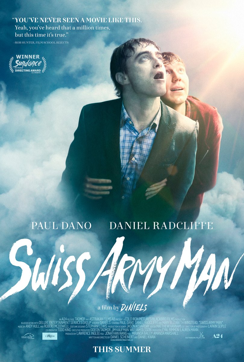 🎬 Günün Filmi 🎬
Swiss Army Man 2016
.
.
.
#gününfilmi #swissarmyman #pauldano #danielradcliffe #danielkwan #danielscheinert #filmönerisi #filmtavsiyesi #cinema #sinema #movie #film