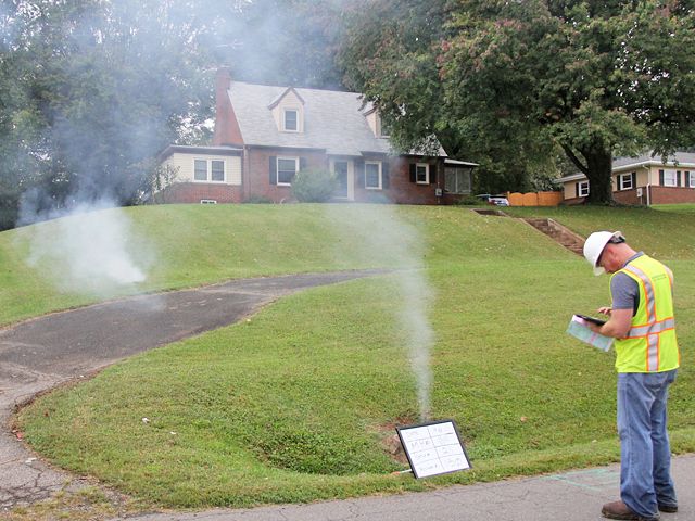 DeKalbWatershed's tweet photo. DWM will be #SmokeTesting the sewer system at Northlake Pkwy, Pine Bluff Dr & Druid Walk to detect any defects in the sewer system. If smoke escapes your sewer into the house, open a window & it’ll escape the house. Remember if it matters, @ItsInDeKalb https://t.co/aqkU3iHk6q