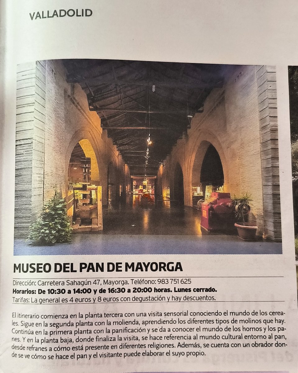 📰 Os dejamos por aquí este artículo sobre Mayorga publicado en el suplemento especial "Gastronomía y Turismo" de El Día de Valladolid, donde encontraréis un recorrido por la historia y los atractivos turísticos más importantes de la localidad.

#DescubreMayorga ✨