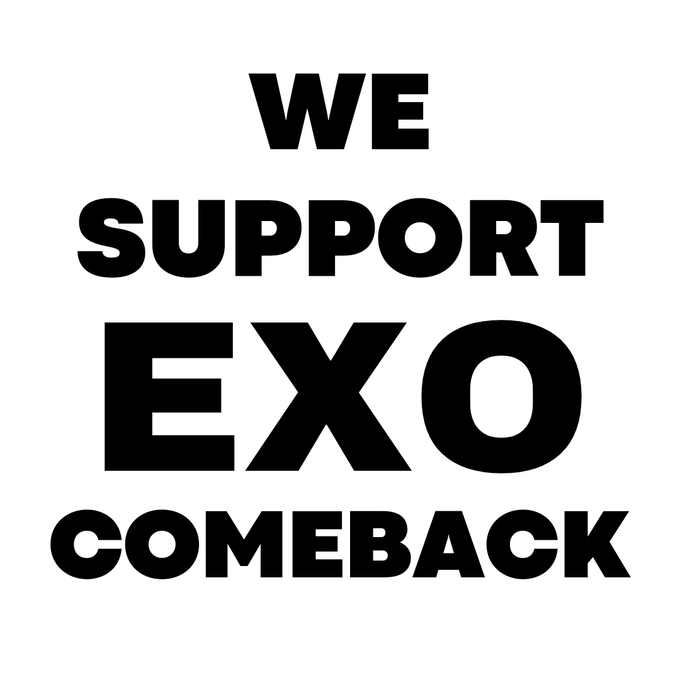 WE SUPPORT EXO COMEBACK
EXO COMEBACK 2023 
@weareoneEXO #WeStandWithEXO