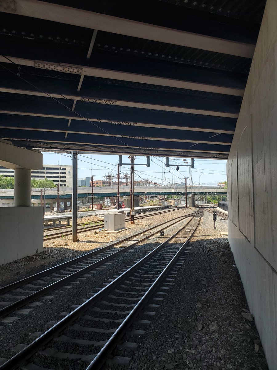 Baltimore Penn Station platform progress.