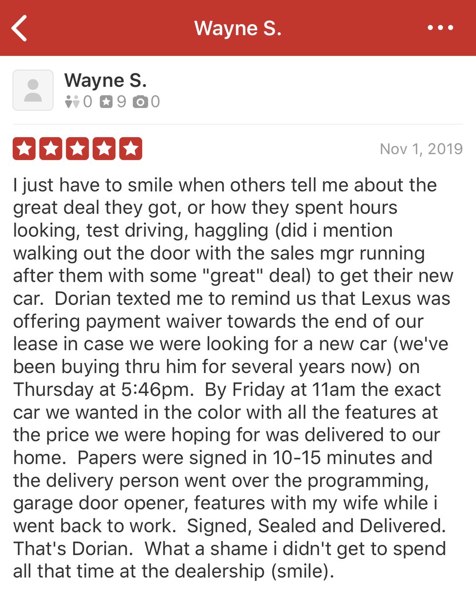 Sharing a past positive review from a #HappyCustomer

Thank you Wayne! Customers like you are a blessing to work with 🙂

#openroadac #openroadautoconcierge #easycarbuying #deliveredtoyourdoor #bestautobroker #autobrokernearme #autoconcierge #Lexus #IS300