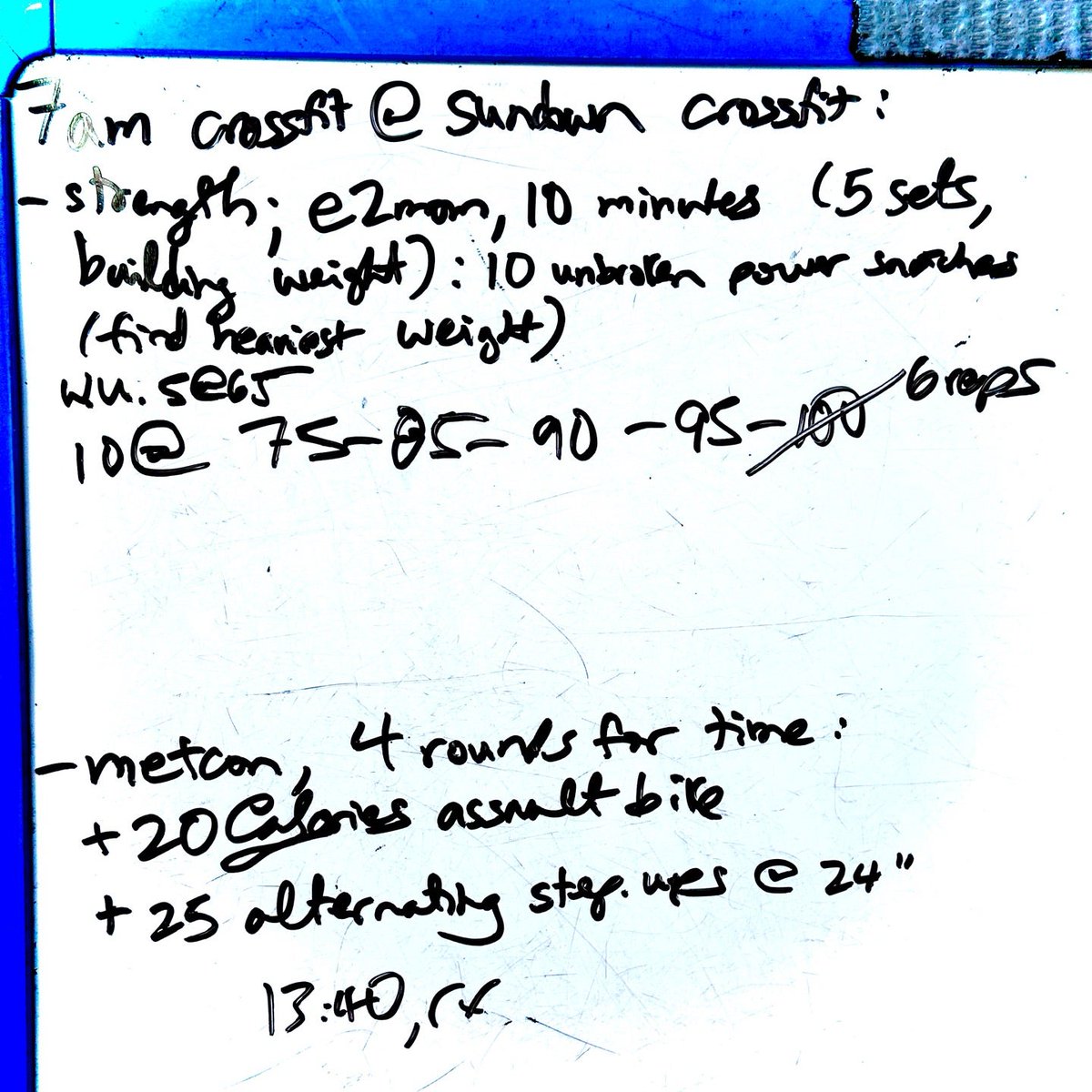 benomix's tweet image. #크로스핏 #crossfit #powersnatch #powersnatches #barbellcycling #barbells #barbells then #metcon #assaultfitness #assaultbike #boxstepups #운동 ** (@ Sundown CrossFit in Santa Clara, CA) swarmapp.com/c/cnnsoYQGqYy