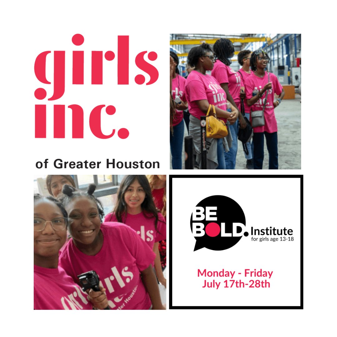 @girlsinchouston is hosting the Be Bold Institute, a two-week, fun-filled experience characterized by mentorships, writing workshops, college and career readiness, field trips, etc. There is limited space! 
#GirlsInc #BeBold #Girlpower #summer #houston
girlsinc-houston.org/events/2023-be…