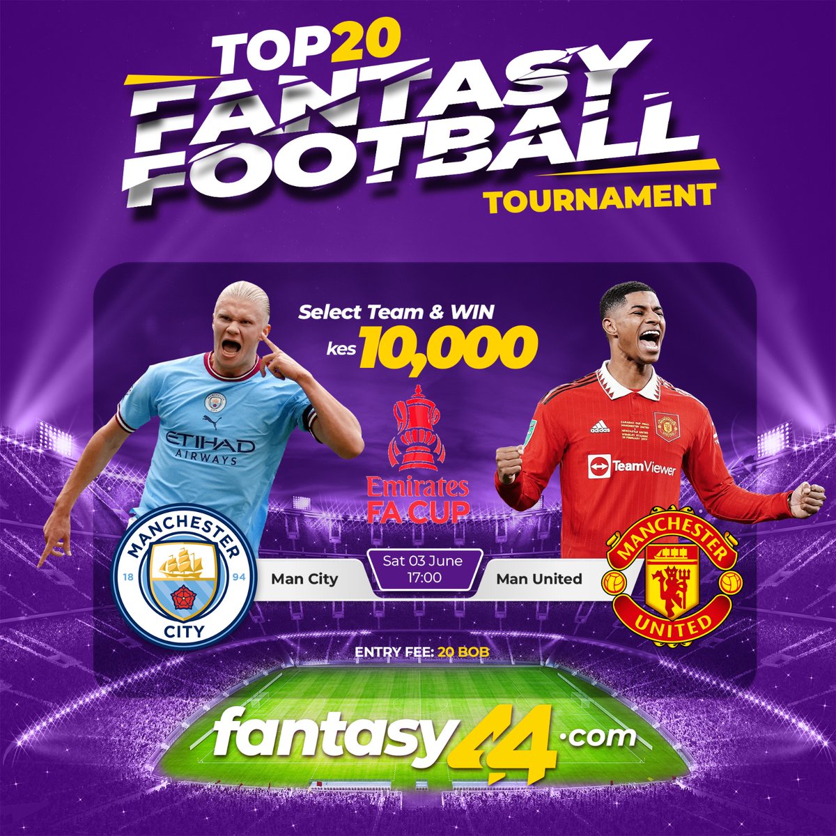 10K UP FOR GRABS IN FA CUP FINAL

Score points like FPL, Win up to 3K

Join: fantasy44.com/signup?affcd=7…
&pick your squad

Score the MOST points kwa game.

Win cash. With just 20 BOB uko sorted ajab.

(Kalenjins Njugush  Dj Fatxo minne #InfinixNOTE30Ke Kiambu Senator Karungo 3rd June