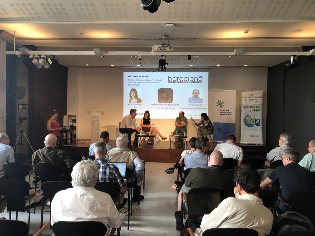 EUpassengers's tweet photo. Can free fare #publictransport increase ridership? Today we debated just that. #EPFConference panelists presented the promises &amp; challenges of such policies, &amp; noted that the real impacts are still unclear. https://t.co/PFtGIQxExX