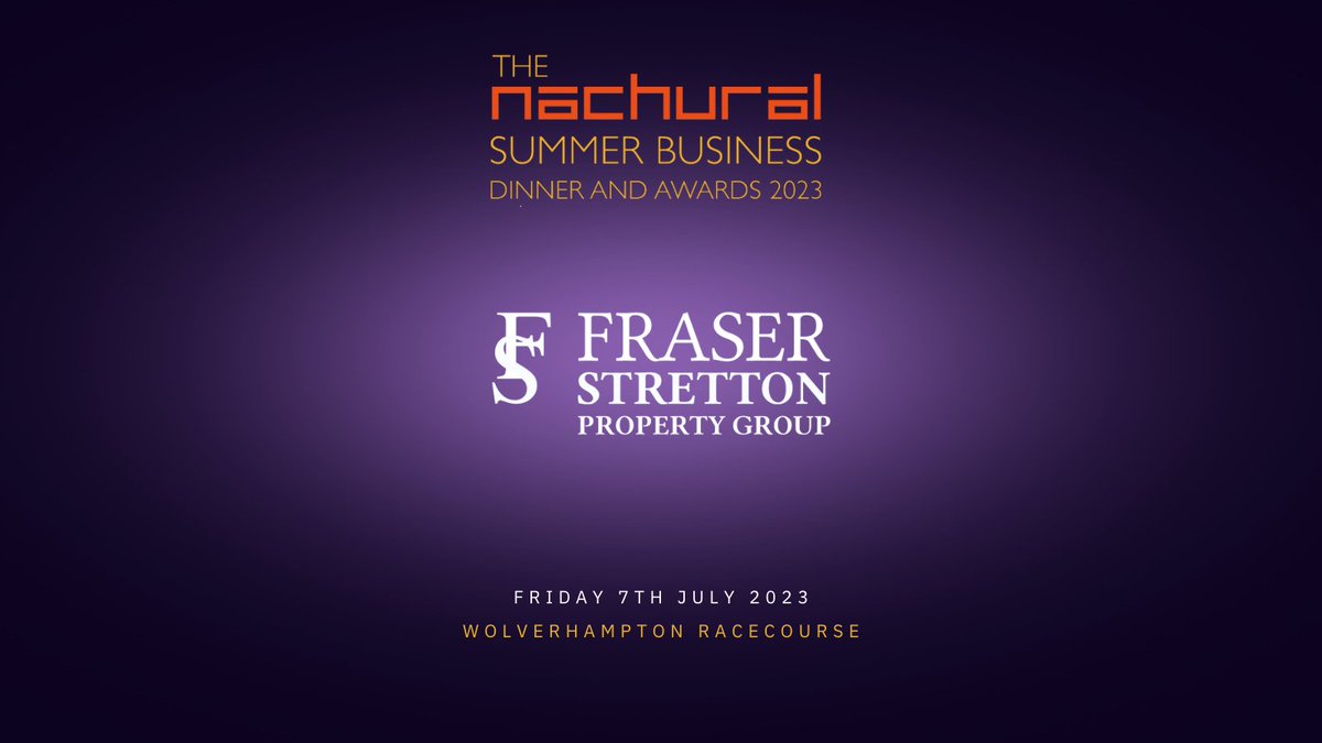 Nachural (@nachuralevents) on Twitter photo Nachural would like to thank <a href="/fraser_stretton/">Fraser Stretton</a> for sponsoring The Nachural Business Dinner & Awards 2023 on Friday 7th July at <a href="/WolvesRaces/">Wolverhampton Races</a>.
Fraser Stretton Property Group specialise in Residential & Commercial Sales, Lettings & Property Management & New Homes.
#nachbiz23 Nachural would like to thank <a href="/fraser_stretton/">Fraser Stretton</a> for sponsoring The Nachural Business Dinner & Awards 2023 on Friday 7th July at <a href="/WolvesRaces/">Wolverhampton Races</a>.
Fraser Stretton Property Group specialise in Residential & Commercial Sales, Lettings & Property Management & New Homes.
#nachbiz23