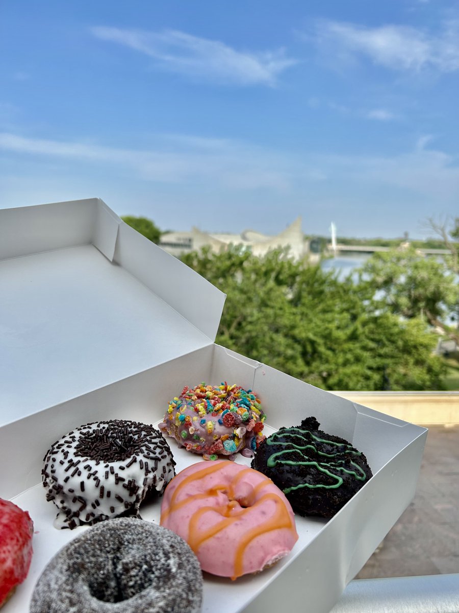 Donuts make our patio view even better. Thanks Donut Whole! 
#nationaldonutday