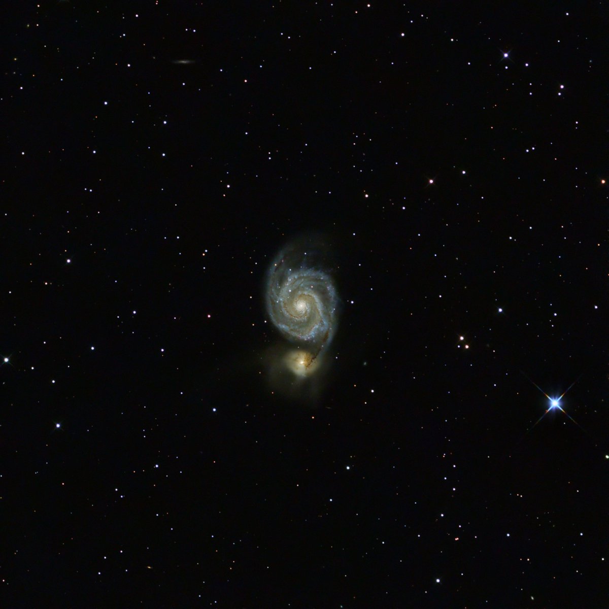 The Whirlpool Galaxy, M51 [by frudi] #astronomy #astrophotography