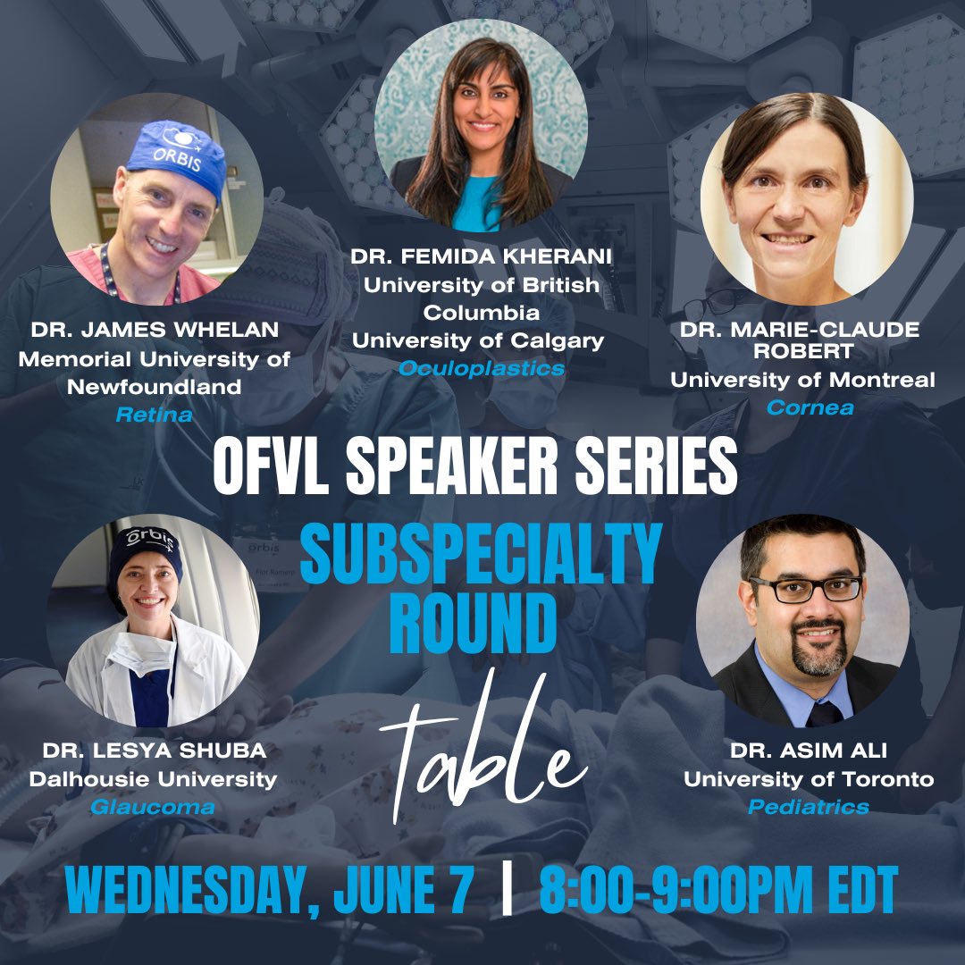 A reminder to our Orbis Future Vision Leaders that our next Speakers Series event is happening next week. Lots of great information that will be helpful to medical students and residents as you choose a subspecialty! orbiscan.akaraisin.com/ui/FutureVisio…