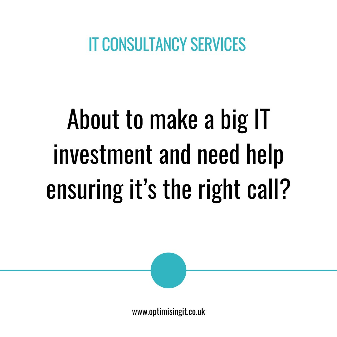 Optimising IT’s consultancy services are tailor-made to solve your problems. So take back control of your IT systems and reap the rewards of the digital age. ➡️ optimisingit.co.uk/it-consultancy/. 
#glosbiz #exeterbiz #bcorp #wegobeyond #itsupport #itconsultancy