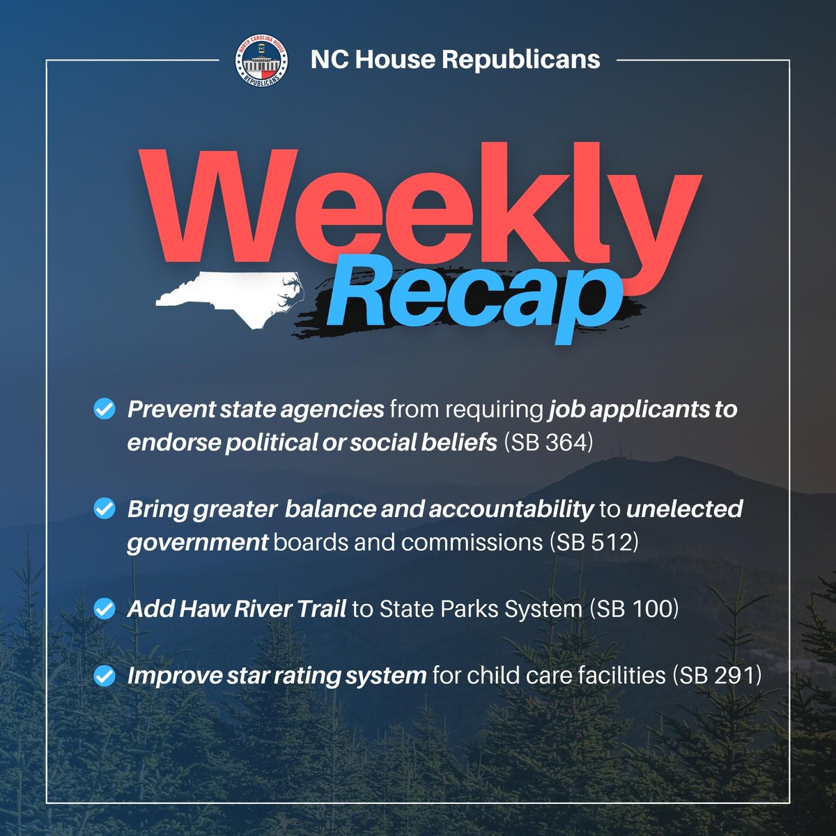 Crutchfield4NC's tweet image. Weekly Recap of the work in the NC House this week.
#NCGA #Recap #ncpol