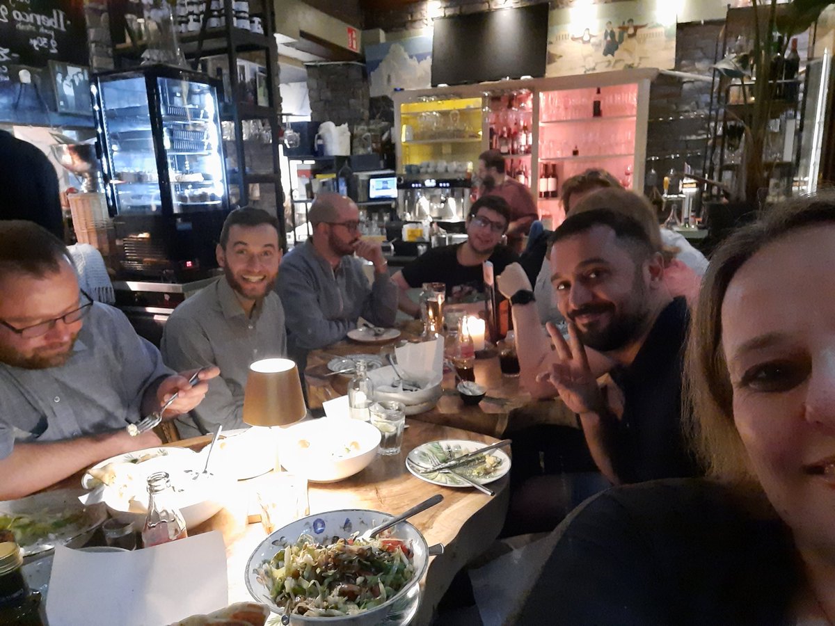 MCDC getting ready to make some big decisions at the in-person meeting in Utrecht! Discussions on a full stomach are always better. 😉 #movementcharter #Wikimedia