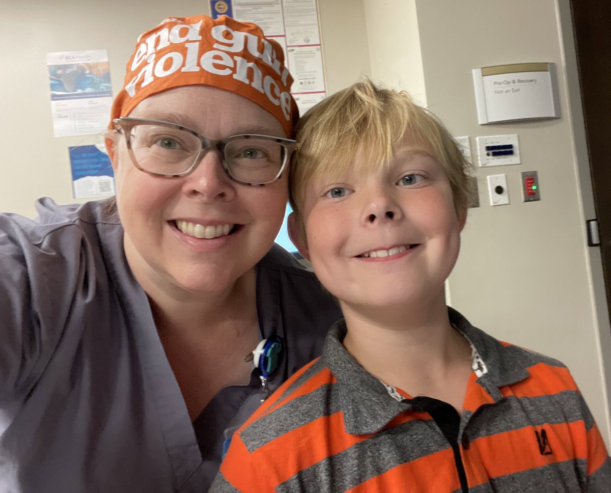 Kristen Zeller, MD (@kzellermd) on Twitter photo When your mom takes you to work on #WearOrange day. He even helped me make the scrub caps for our OR team. The next generation is already making our community a better place.
<a href="/Everytown/">Everytown</a> <a href="/MomsDemand/">Moms Demand Action</a> <a href="/APSASurgeons/">APSA Surgeons</a> When your mom takes you to work on #WearOrange day. He even helped me make the scrub caps for our OR team. The next generation is already making our community a better place.
<a href="/Everytown/">Everytown</a> <a href="/MomsDemand/">Moms Demand Action</a> <a href="/APSASurgeons/">APSA Surgeons</a>