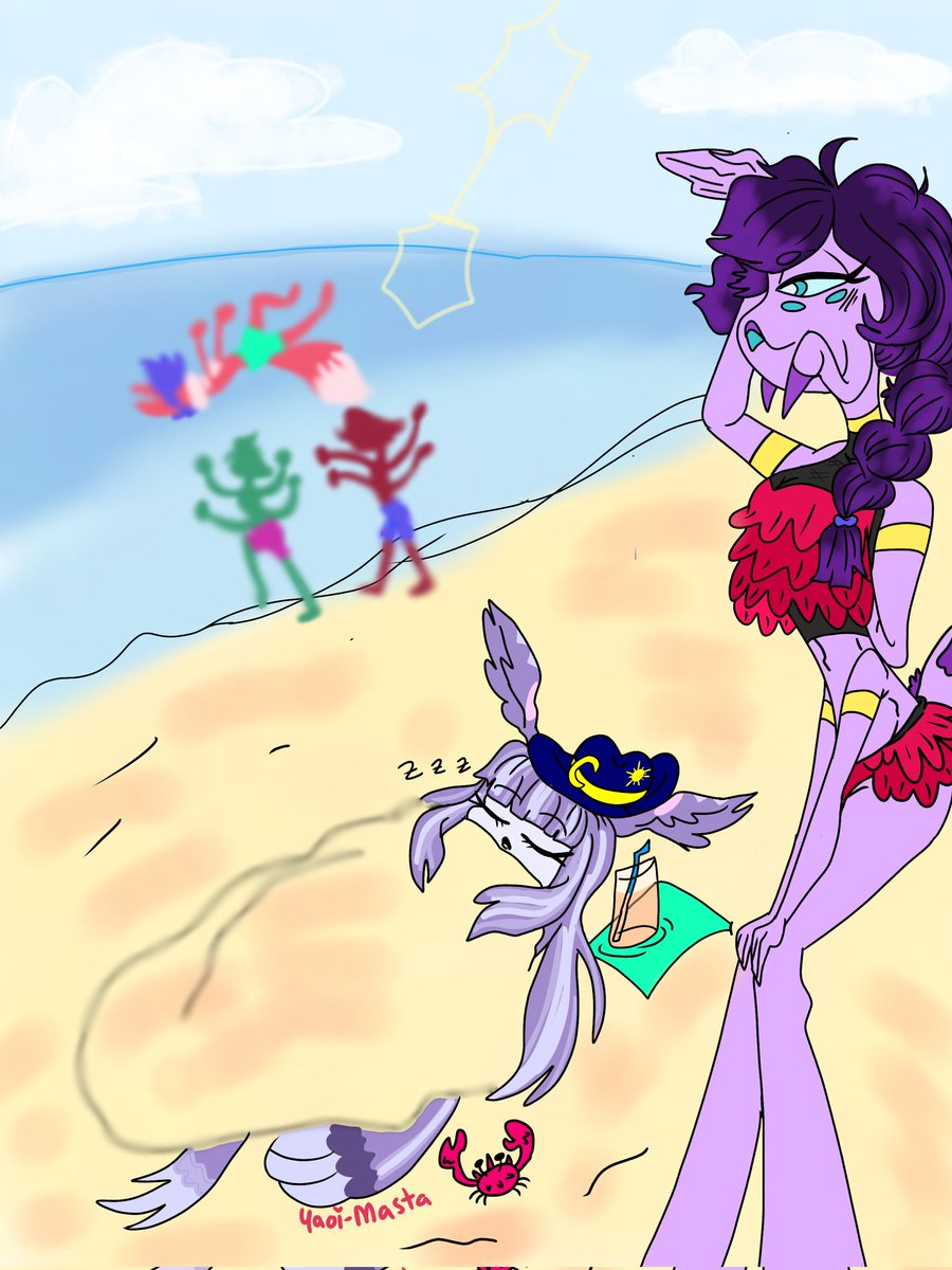 Yaoi_masta's tweet image. #aprilmonth ocean~ beach day with @artistofdeath22 ~♥︎♡♡

@HazbinOcGallery #HazbinHotel #art #HazbinHotelOC #beach #hhoc #arts  #ArtistOnTwitter #digitalart #Digital #DigitalArtist #artist #artists #spiderdemons #mothdemon #catdemon
