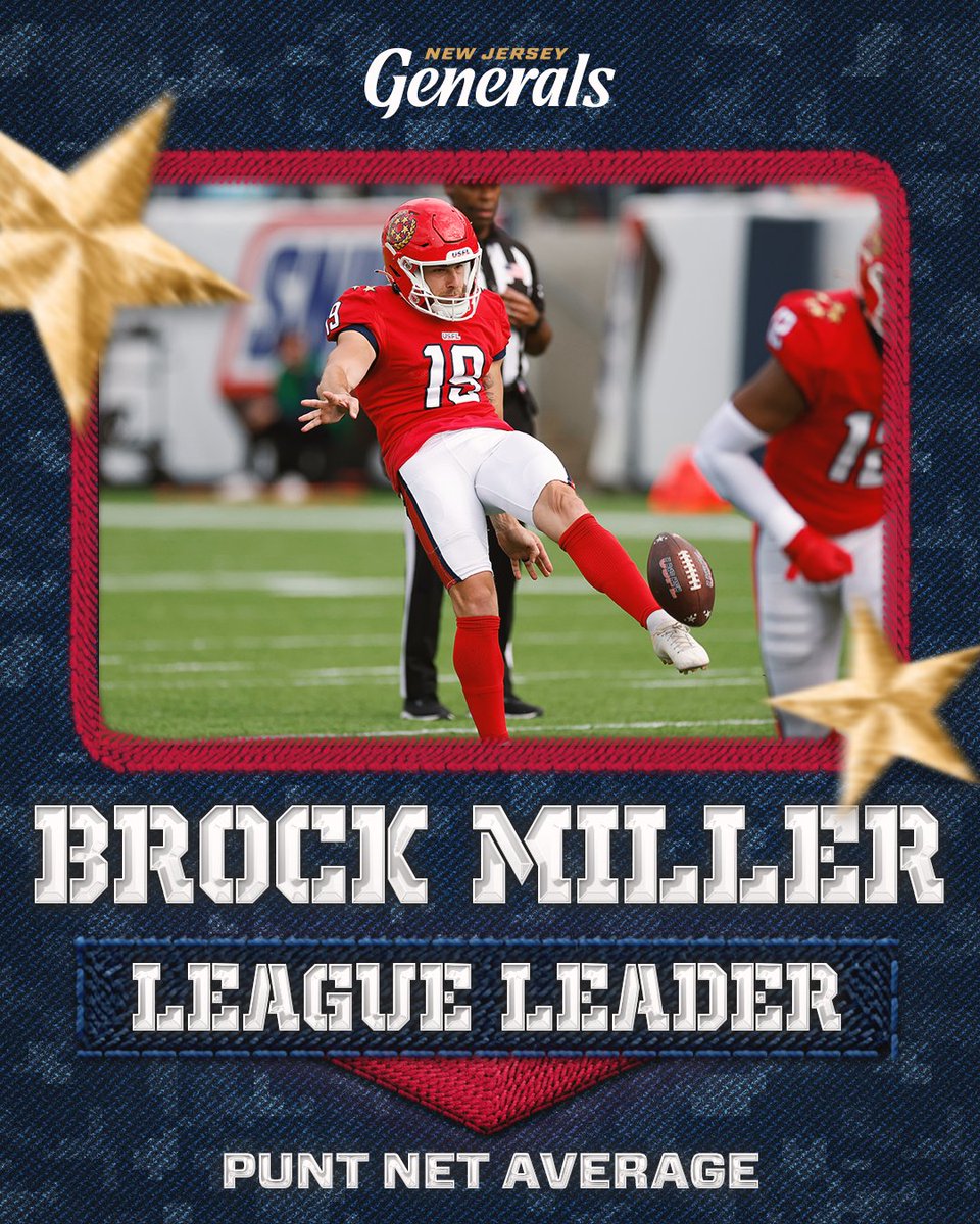 Through 7 weeks of 🏈, <a href="/Br0ckMiller/">Brock Miller</a> is your League Leader in Punt Net Avg 🦵💥