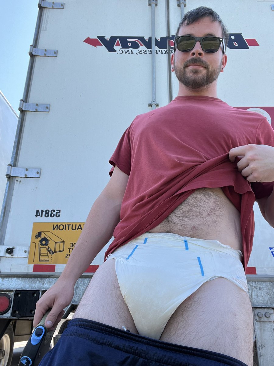 Big bro wants a Diaper check? I guess everyone at the shipper will see how much of a baby I am!