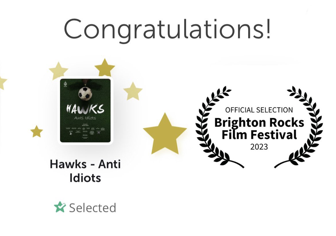 My documentary “Hawks, Anti idiots” got its first official selection 🎉