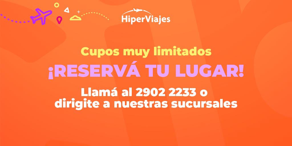 🔥¡Cupos limitados! Para que no pares de viajar nunca con #CiberViajes te Hiperegalamos tu próxima escapada 

✈️Punta Cana US$695
✈️Cancún US$609
✈️San Pablo US$335
✈️Recife US$401
✈️Salvador de Bahía US$335
✈️Río de Janeiro US$250

Te pueden 🎁 un 🛳️Bs As o ✈️ a Río de Janeiro