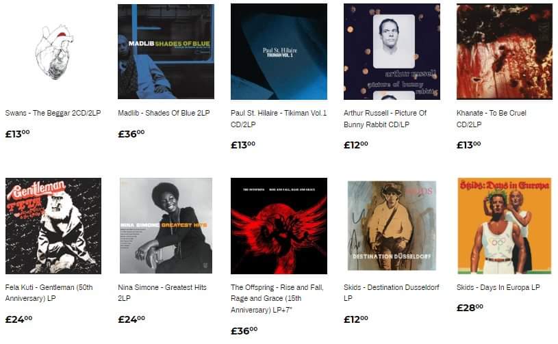 NEW PREORDERS ALERT! You know the drill, new incoming releases and reissues from the likes of Swans, Madlib, Khanate (Rich Arthur Russell, Fela Kuti, Nina Simone, Skids, Fairport Convention, John Mayall and more! Save yourself a copy at tangledparrot.com