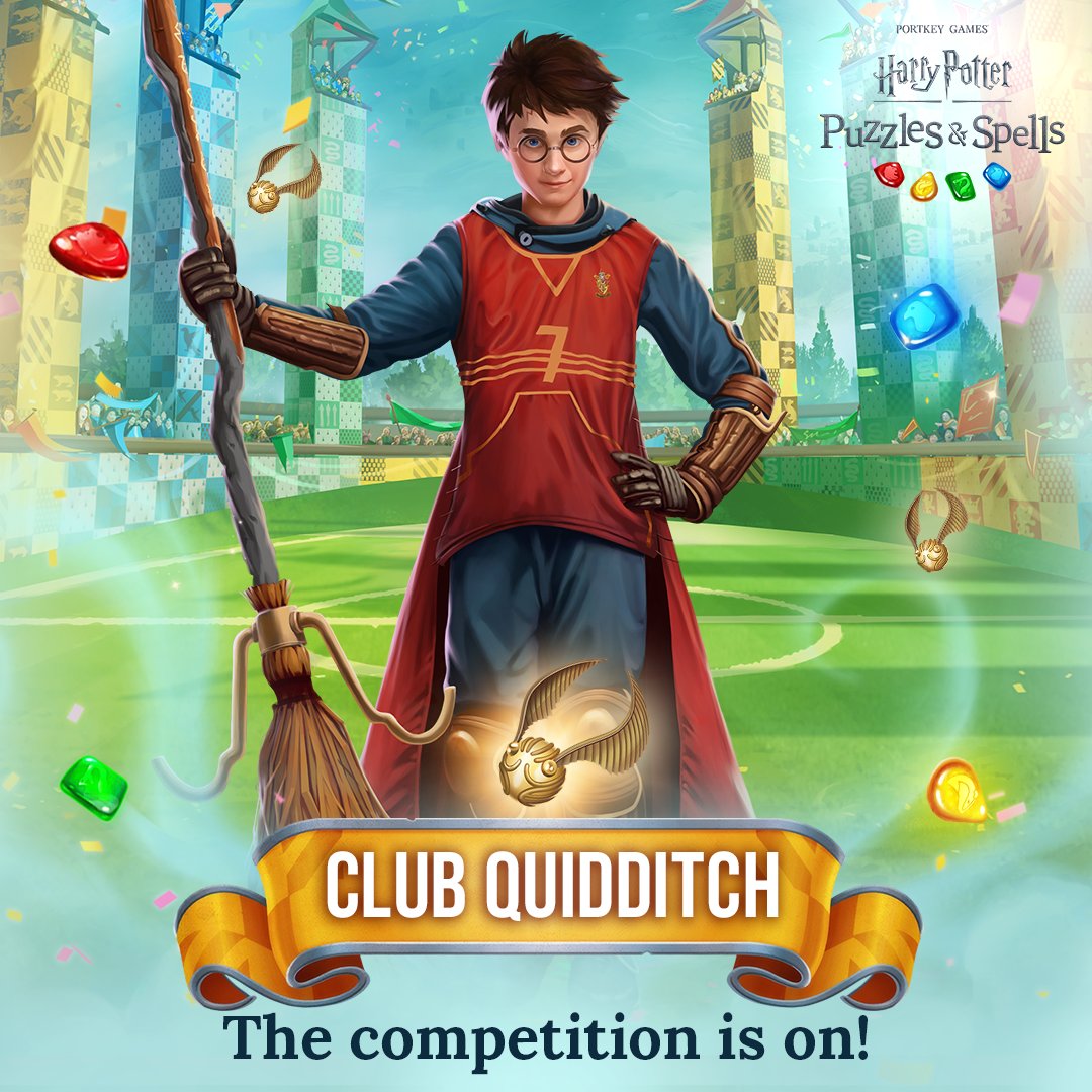 Take in the fanfare! It is Club Quidditch weekend! Will you be the MVP in your Club? Play Club Quidditch now! harrypottermatch.onelink.me/8IqW/vajv5mro

#HarryPotter #PuzzlesAndSpells #Quidditch